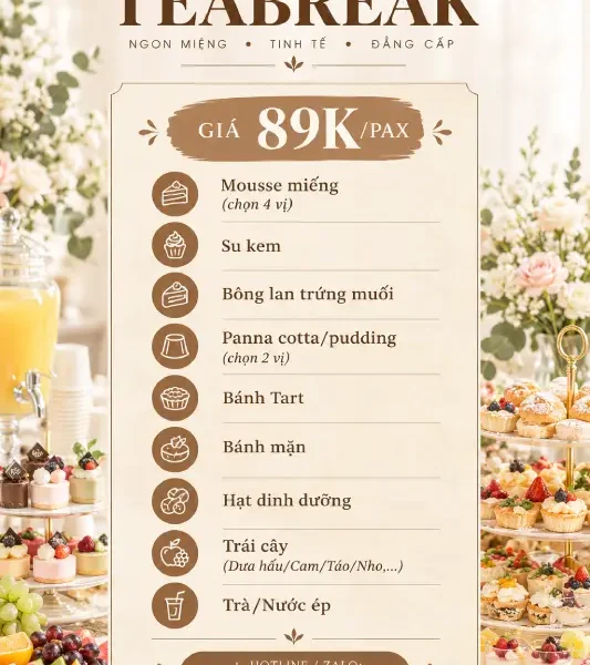 Menu Thực đơn set tiệc Teabreak TB04